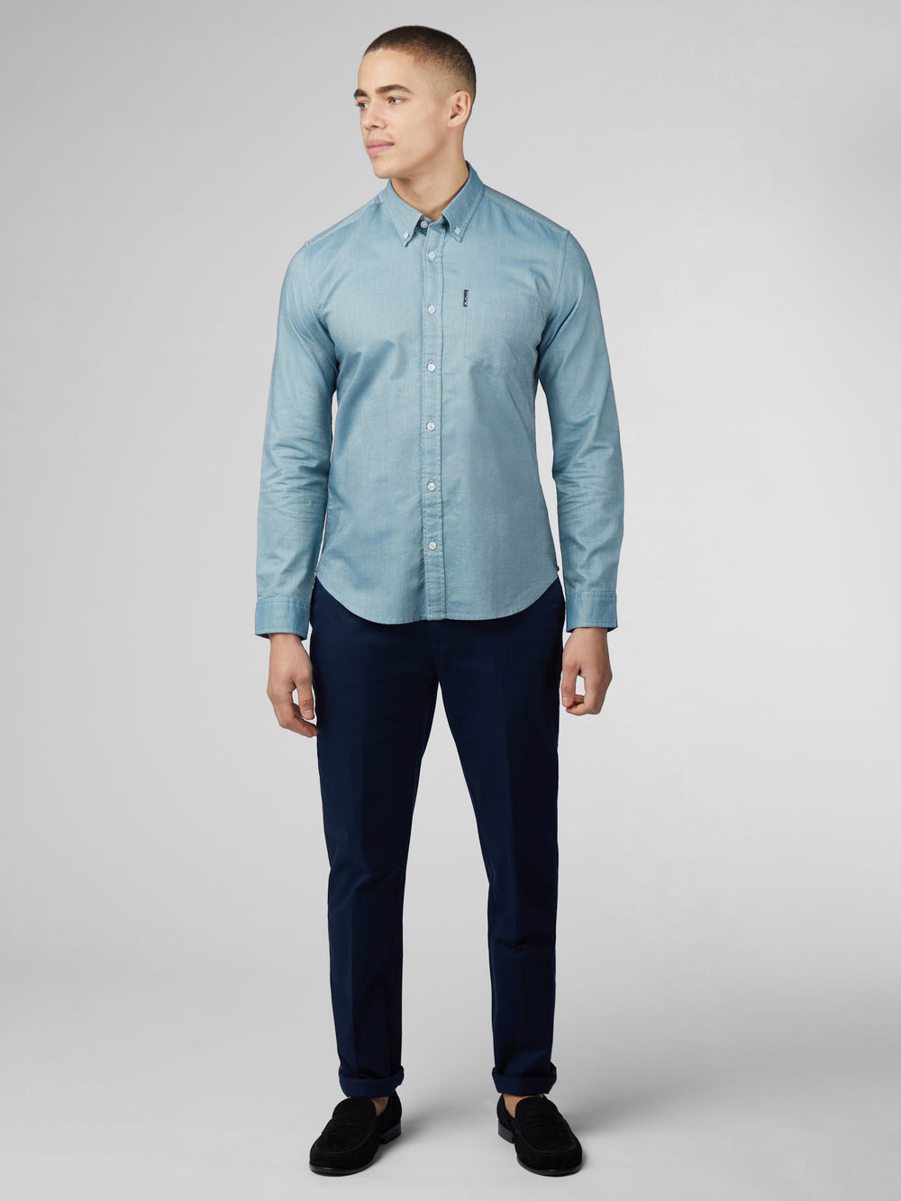 Chemises Ben Sherman Signature Oxford Turquoise | DJY-31910691